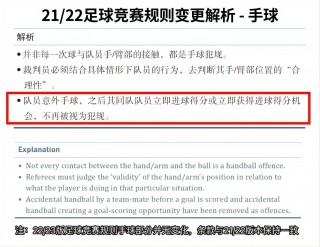 足球规则手球(足球规则手球判罚原则)