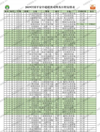 中超球赛赛程(中超球赛赛程表最新)